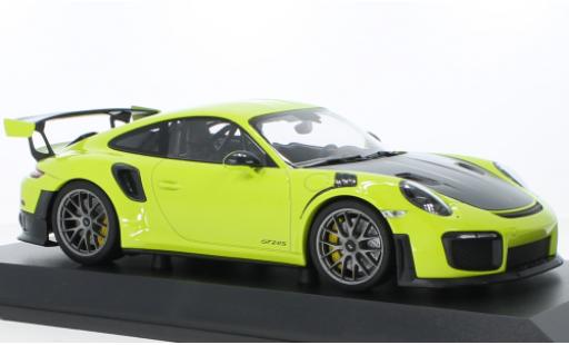 Diecast model cars Porsche 911 GT2 RS (991.2) green 2018 1/18 Minichamps
