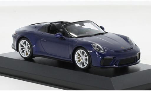 Diecast model cars Porsche 911 Speedster (991) metallise blue 2019 1/43 Minichamps