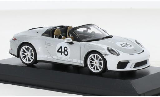 Diecast model cars Porsche 911 Speedster (991) grey 2019 1/43 Minichamps