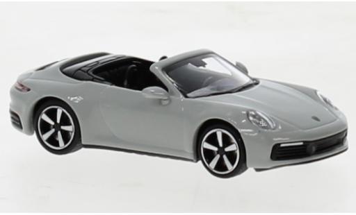 Diecast model cars Porsche 911 4S Carrera cabriolet grey 2019 1/87 Minichamps