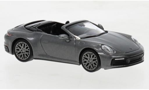 Diecast model cars Porsche 911 4S Carrera cabriolet metallise grey 2019 1/87 Minichamps