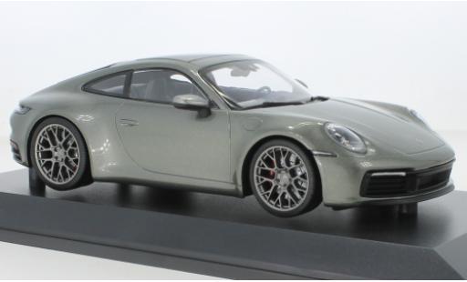 Diecast model cars Porsche 911 4S Carrera metallise grey 2019 1/18 Minichamps