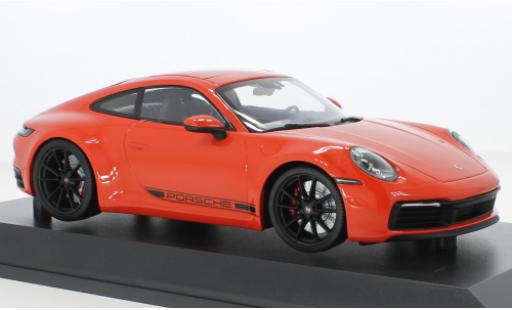 Diecast model cars Porsche 911 4S Carrera orange 2019 1/18 Minichamps