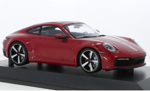 Diecast model cars Porsche 911 4S Carrera red/grey 2019 1/18 Minichamps