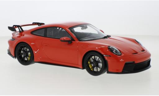 Diecast model cars Porsche 911 GT3 orange 2021 1/18 Minichamps
