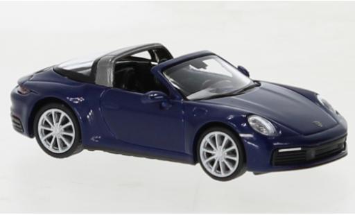 Diecast model cars Porsche 911 Targa 4 metallise blue 2020 1/87 Minichamps