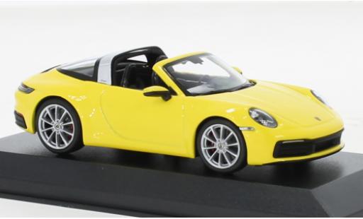 Diecast model cars Porsche 911 Targa 4S yellow 2020 1/43 Minichamps