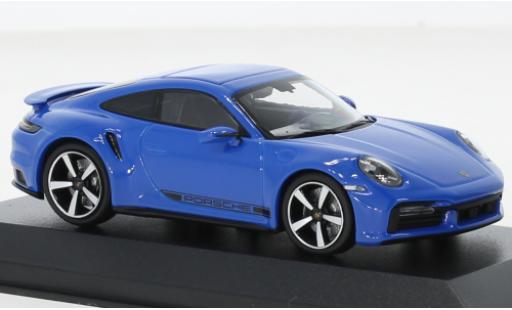 Diecast model cars Porsche 911 Turbo s blue 2020 1/43 Minichamps