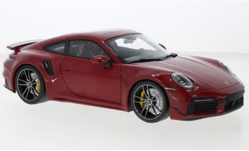 Diecast model cars Porsche 911 Turbo s Sport Design red 2021 1/18 Minichamps