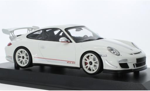 Diecast model cars Porsche 911 GT3 RS (/II) 4.0 white 2011 1/18 Minichamps