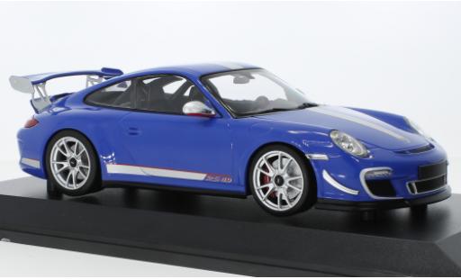 Diecast model cars Porsche 911 GT3 RS 4.0 blue 2011 1/18 Minichamps