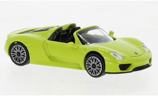 Diecast model cars Porsche 918 Base Spyder green 2013 1/87 Minichamps