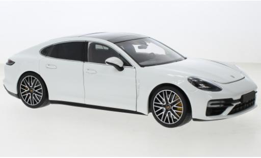 Diecast model cars Porsche Panamera Turbo S metallise white 2020 1/18 Minichamps