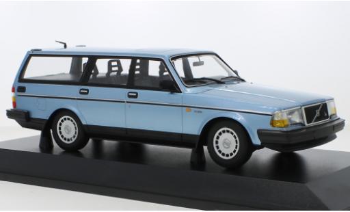 Diecast model cars Volvo 240 GL Estate metallise blue 1986 1/18 Minichamps