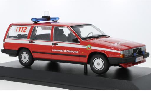 Diecast model cars Volvo 740 GL Estate Brandweer Grobbendonk 1986 1/18 Minichamps