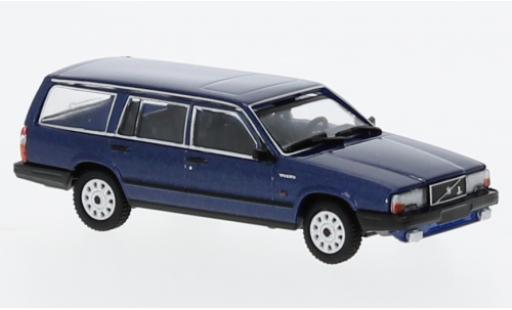 Diecast model cars Volvo 740 GL Estate metallise blue 1986 1/87 Minichamps