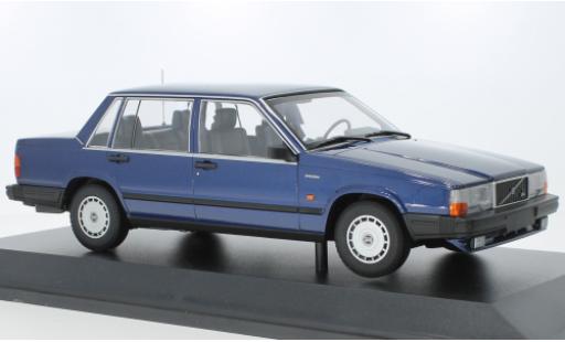Diecast model cars Volvo 740 GL metallise blue 1986 1/18 Minichamps
