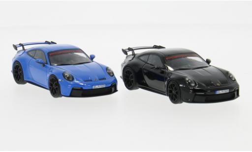 Diecast model cars Porsche 911 GT3 2er Set: 911 blue/black Sport Auto Collection 2021 1/43 Minichamps