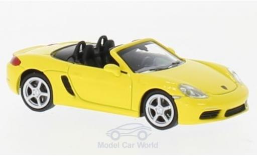 Diecast model cars Porsche 718 Boxster yellow 2016 1/87 Minichamps