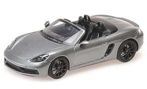 Diecast model cars Porsche 718 GTS 4.0 (982) metallic grey 2020 1/43 Minichamps