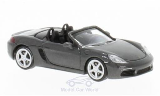 Diecast model cars Porsche 718 Boxster metallic grey 2016 1/87 Minichamps