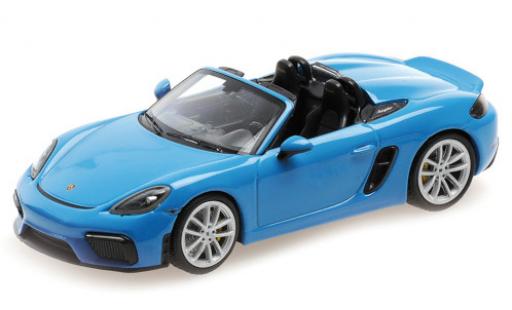 Diecast model cars Porsche 718 Spyder (982) blue 2020 Softtop couch&Atilde;&copy; avec 1/43 Minichamps