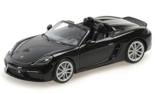 Diecast model cars Porsche 718 Spyder (982) black 2020 Softtop couch&Atilde;&copy; avec 1/43 Minichamps