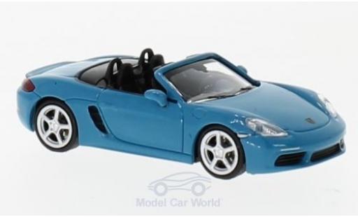 Diecast model cars Porsche 718 Boxster turquoise/blue 2016 1/87 Minichamps