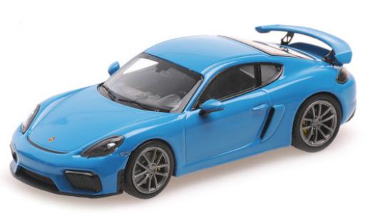 Diecast model cars Porsche 718 GT4 (982) blue 2020 1/43 Minichamps