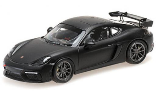 Diecast model cars Porsche 718 GT4 Clubsport matt-black 2020 Plain Body 1/43 Minichamps
