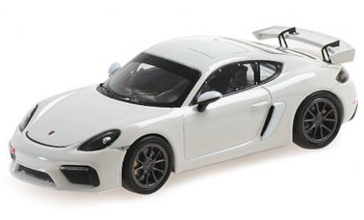 Diecast model cars Porsche 718 GT4 Clubsport white 2020 Plain Body 1/43 Minichamps