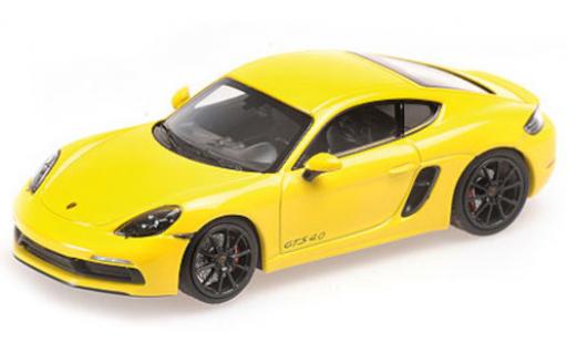 Diecast model cars Porsche 718 GTS (982) yellow 2020 1/43 Minichamps