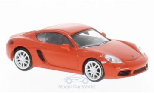Diecast model cars Porsche 718 Cayman orange 2016 1/87 Minichamps