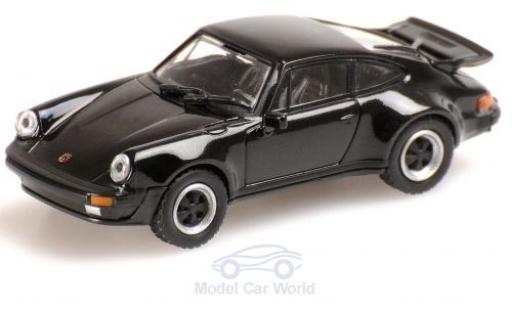 Diecast model cars Porsche 911 Turbo black 1977 1/87 Minichamps