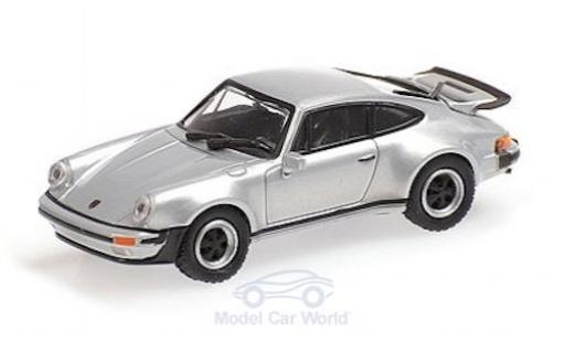 Diecast model cars Porsche 911 Turbo grey 1977 1/87 Minichamps