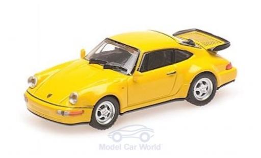 Diecast model cars Porsche 911 Turbo yellow 1990 1/18 Minichamps