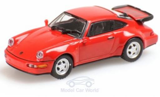 Diecast model cars Porsche 911 Turbo red 1990 1/87 Minichamps