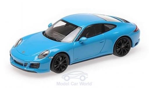 Diecast model cars Porsche 911 GTS (991.2) Carrera 4 blue 2017 1/43 Minichamps