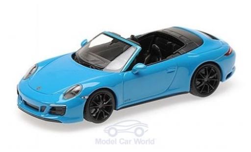Diecast model cars Porsche 911 GTS (991.2) Carrera 4 Convertible blue 2016 1/43 Minichamps