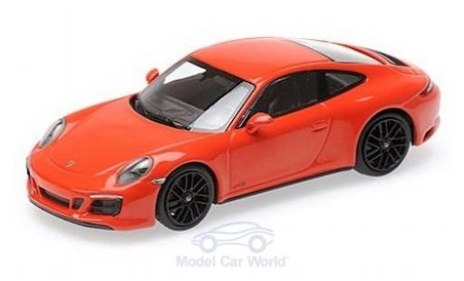 Diecast model cars Porsche 911 GTS (991.2) Carrera 4 orange 2017 1/43 Minichamps
