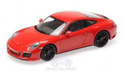 Diecast model cars Porsche 911 GTS (991.2) Carrera 4 red 2017 1/43 Minichamps