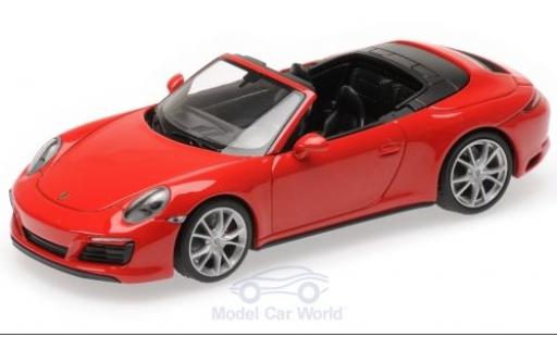 Diecast model cars Porsche 911 4S (991.2) Carrera Convertible red 2016 1/43 Minichamps