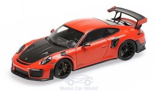 Diecast model cars Porsche 911 GT2 RS (991.2) orange/black 2018 1/43 Minichamps