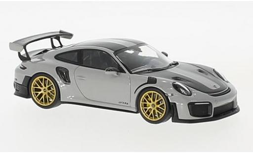 Diecast model cars Porsche 911 GT2 RS (991.2) GT2RS grey/carbon 2018 Weissachpaket 1/43 Minichamps