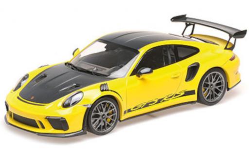 Diecast model cars Porsche 911 GT3 R (991.2) RS yellow 2019 with Weissach Paket 1/18 Minichamps