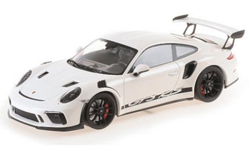 Diecast model cars Porsche 911 GT3 R (991.2) RS white 2019 with blacken Felgen 1/18 Minichamps