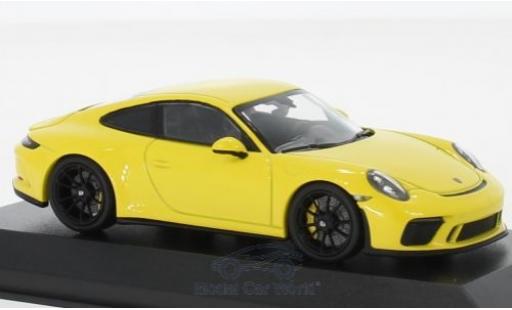 Diecast model cars Porsche 911 GT3 (991.2) Touring yellow 2018 1/43 Minichamps