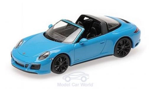 Diecast model cars Porsche 911 Targa (991.2) 4 GTS blue 2016 1/43 Minichamps