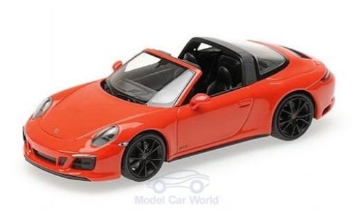 Diecast model cars Porsche 911 Targa (991.2) 4 GTS orange 2016 1/43 Minichamps