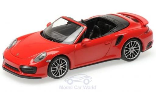 Diecast model cars Porsche 911 Turbo S (991.2) Convertible red 2016 1/43 Minichamps